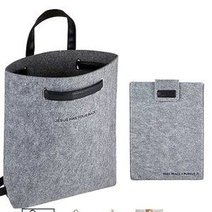 Faithworks Convertible Inspirational Felt Backpack & Laptop Sleeve